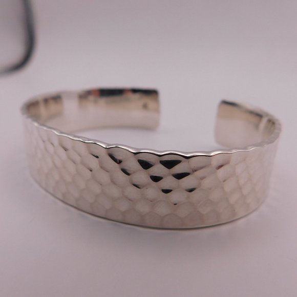 SILPADA HAMMERED STERLING SILVER CUFF BRACELET - Picture 6 of 13